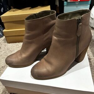 Gray Tan booties